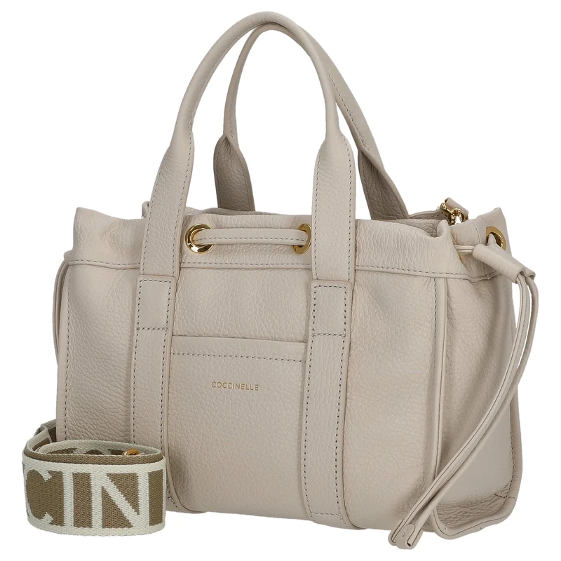 Coccinelle 2day Signature - Bolso de mano 26 cm (lamgskin white)