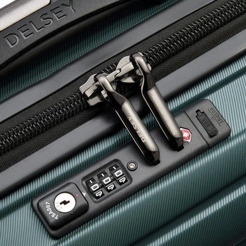 Delsey Paris Shadow 5.0 - Trolley de cabina con 4 ruedas Slim Line USB 55 cm (grün)