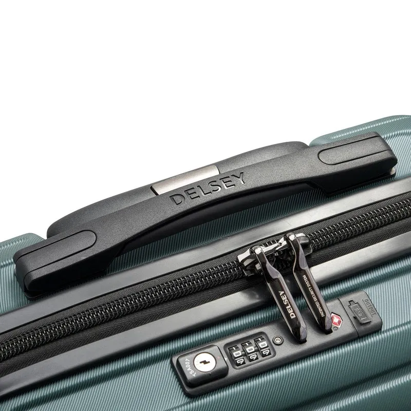 Delsey Paris Shadow 5.0 - Trolley de cabina con 4 ruedas Slim Line USB 55 cm (grün)