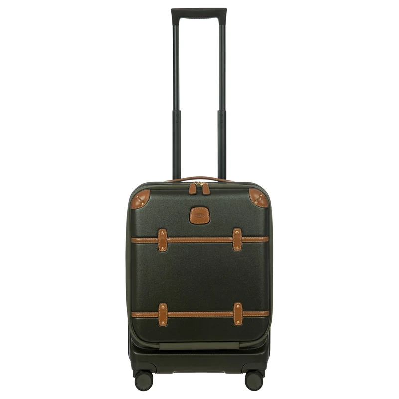 Brics Bellagio - Trolley de cabina con 4 ruedas y bolsillo delantero 55 cm expandible (olive)