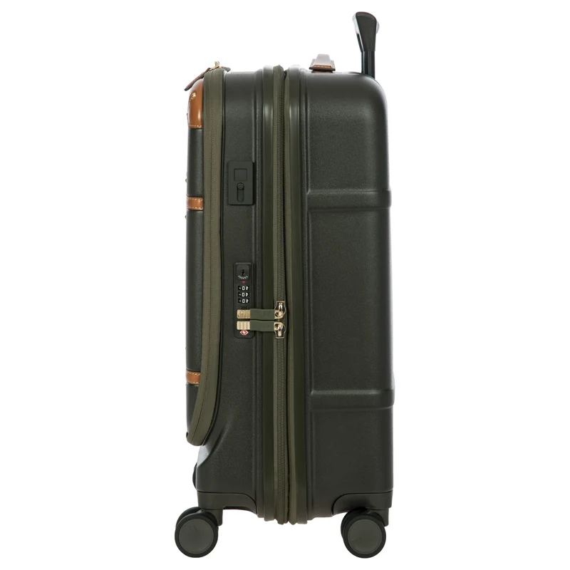 Brics Bellagio - Trolley de cabina con 4 ruedas y bolsillo delantero 55 cm expandible (olive)