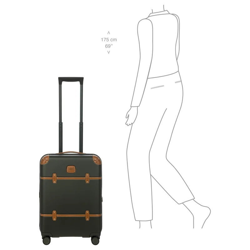 Brics Bellagio - Trolley de cabina con 4 ruedas 55 cm (olive)