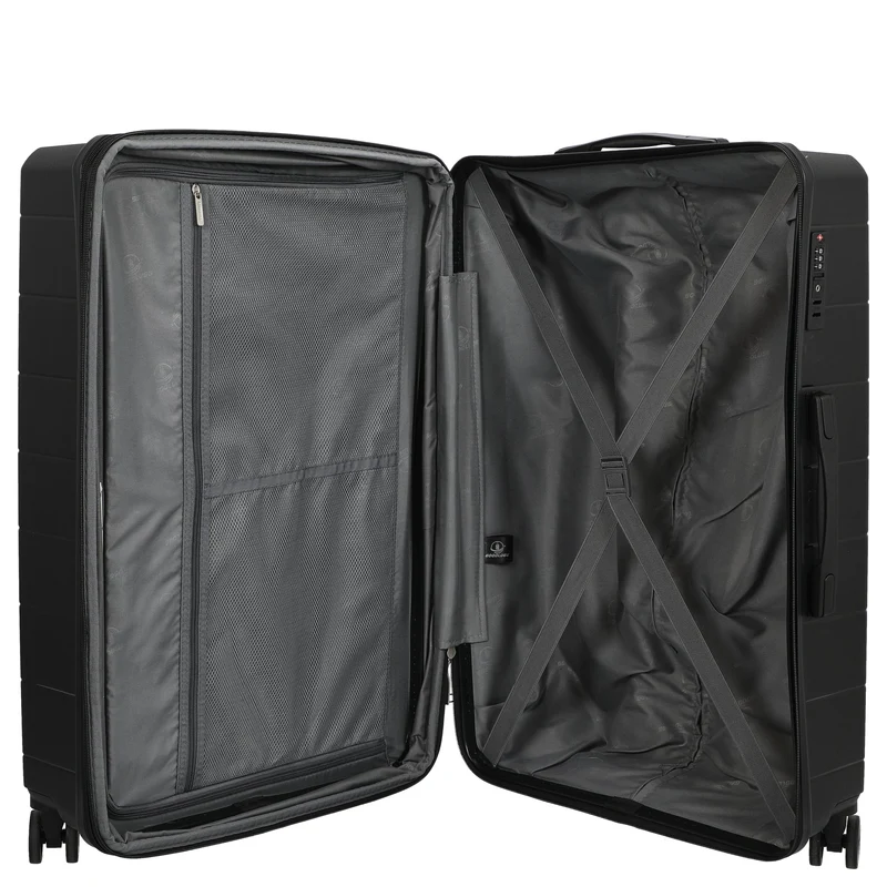 D&N Travel Line 2900 - Maleta de 4 ruedas L 75 cm adulto (color: negro)