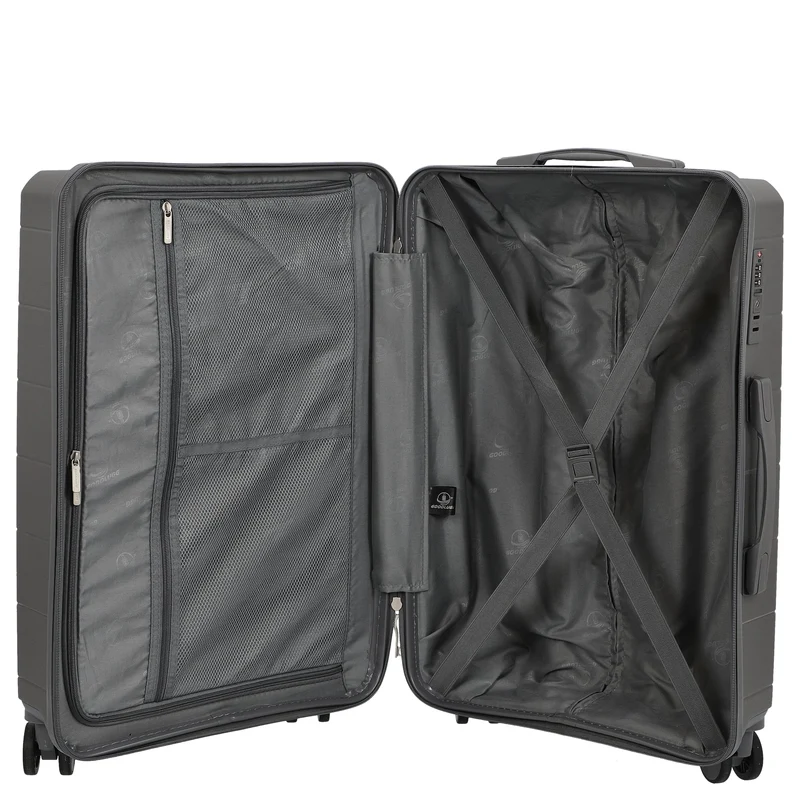 D&N Travel Line 2900 - Maleta de 4 ruedas M 65 cm (gris)