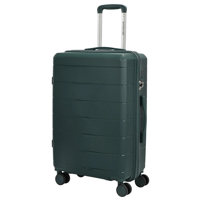D&N Travel Line 2900 - Maleta de 4 ruedas M 65 cm (verde oscuro)