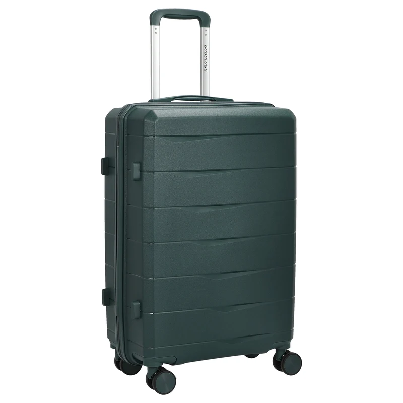 D&N Travel Line 2900 - Maleta de 4 ruedas M 65 cm (verde oscuro)