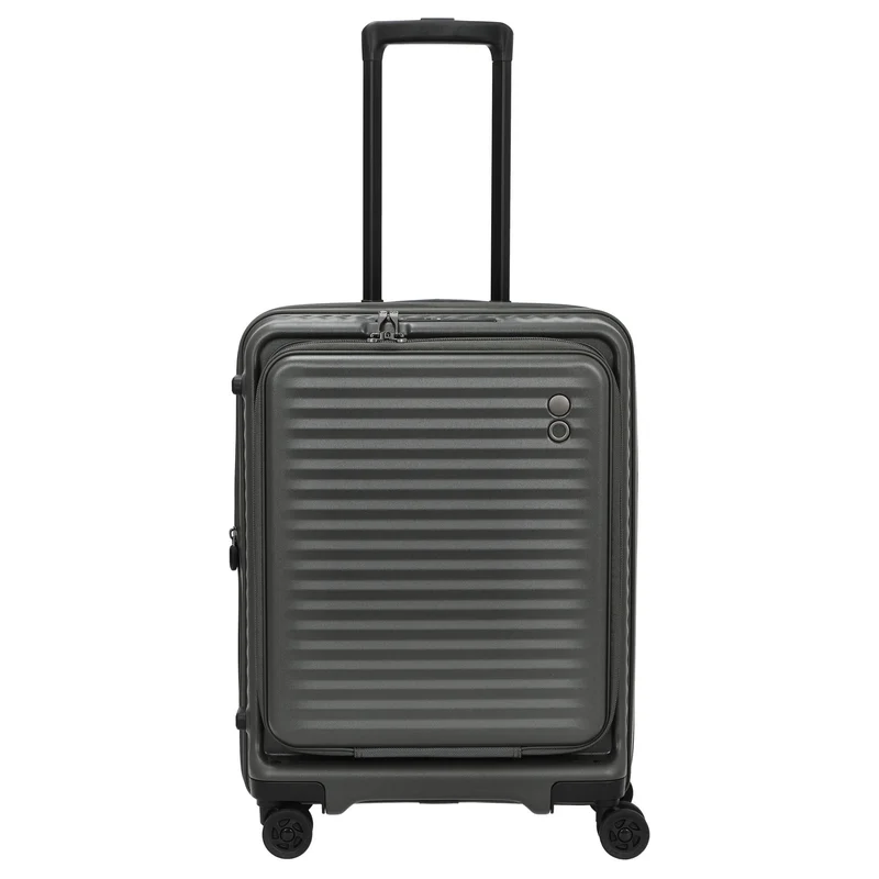 Echolac Celestra FA - Trolley de cabina con 4 ruedas 14" S 55 cm expandible USB (deep olive)