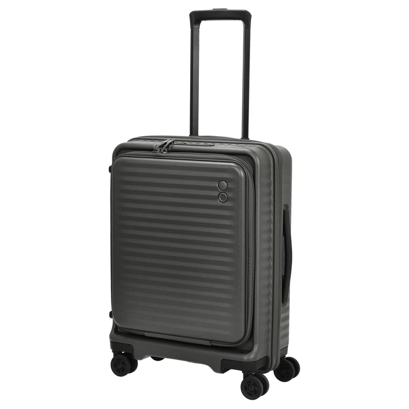 Echolac Celestra FA - Trolley de cabina con 4 ruedas 14" S 55 cm expandible USB (deep olive)