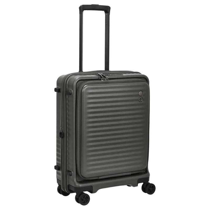 Echolac Celestra FA - Trolley de cabina con 4 ruedas 14" S 55 cm expandible USB (deep olive)
