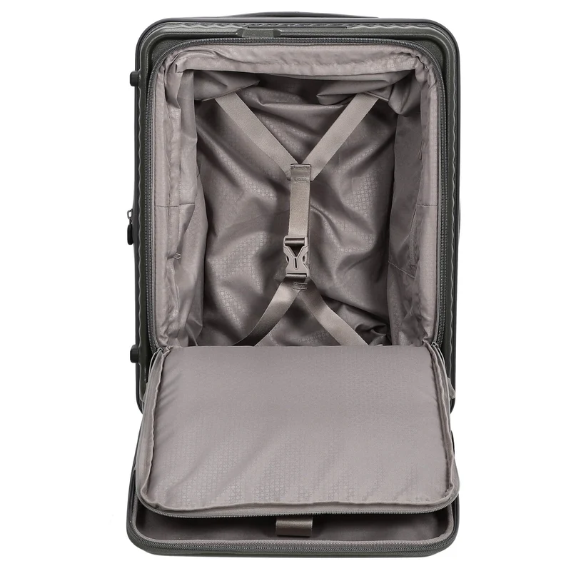 Echolac Celestra FA - Trolley de cabina con 4 ruedas 14" S 55 cm expandible USB (deep olive)