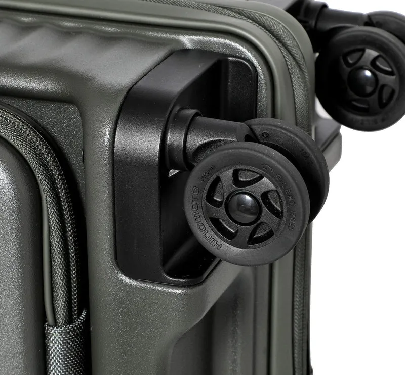 Echolac Celestra FA - Trolley de cabina con 4 ruedas 14" S 55 cm expandible USB (deep olive)