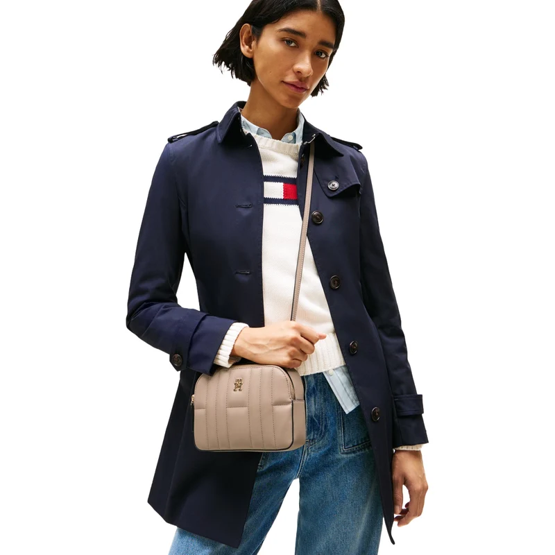 Tommy Hilfiger Feminine Camera - Bolso bandolera 20 cm (costal taupe)
