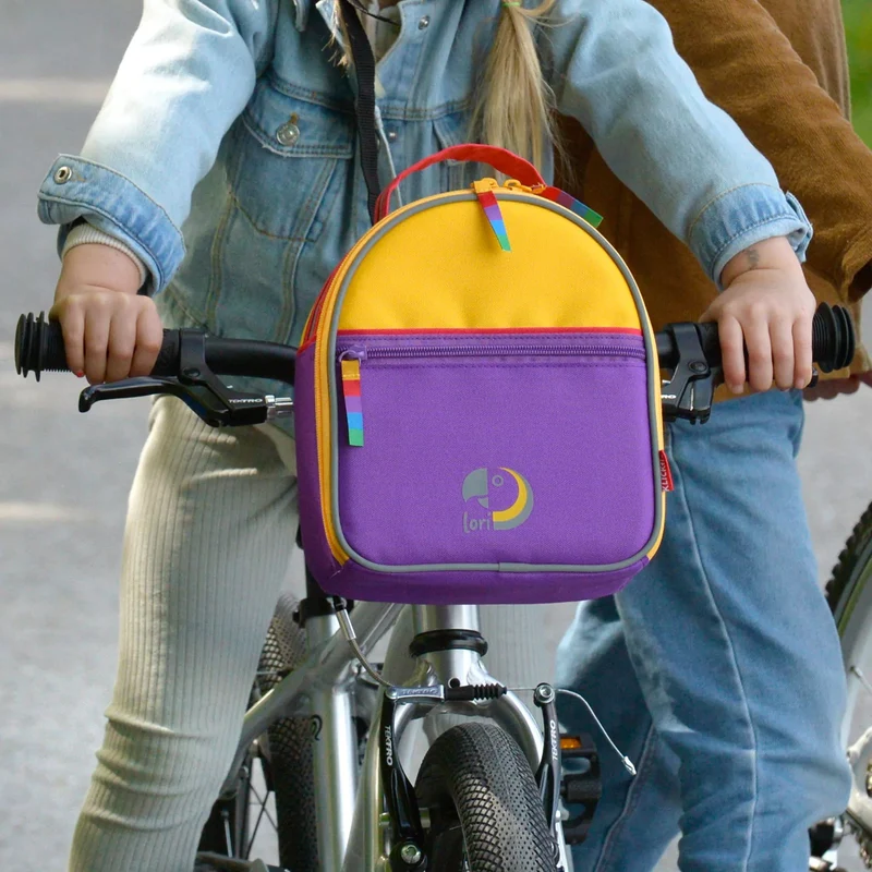 KLICKfix Lori Bag - Bolsa para bicicleta para niños (lila)
