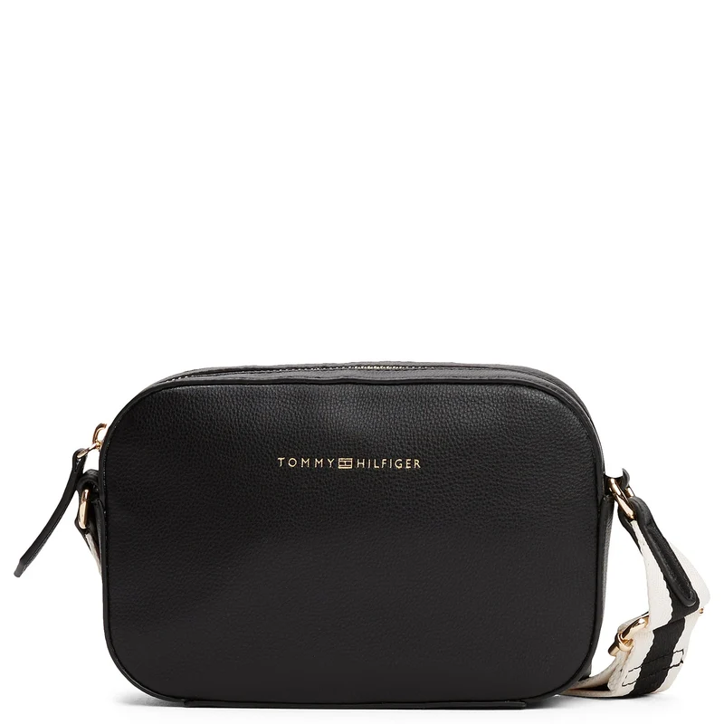 Tommy Hilfiger Logo Tape Camera - Bolso bandolera 19.5 cm (schwarz)