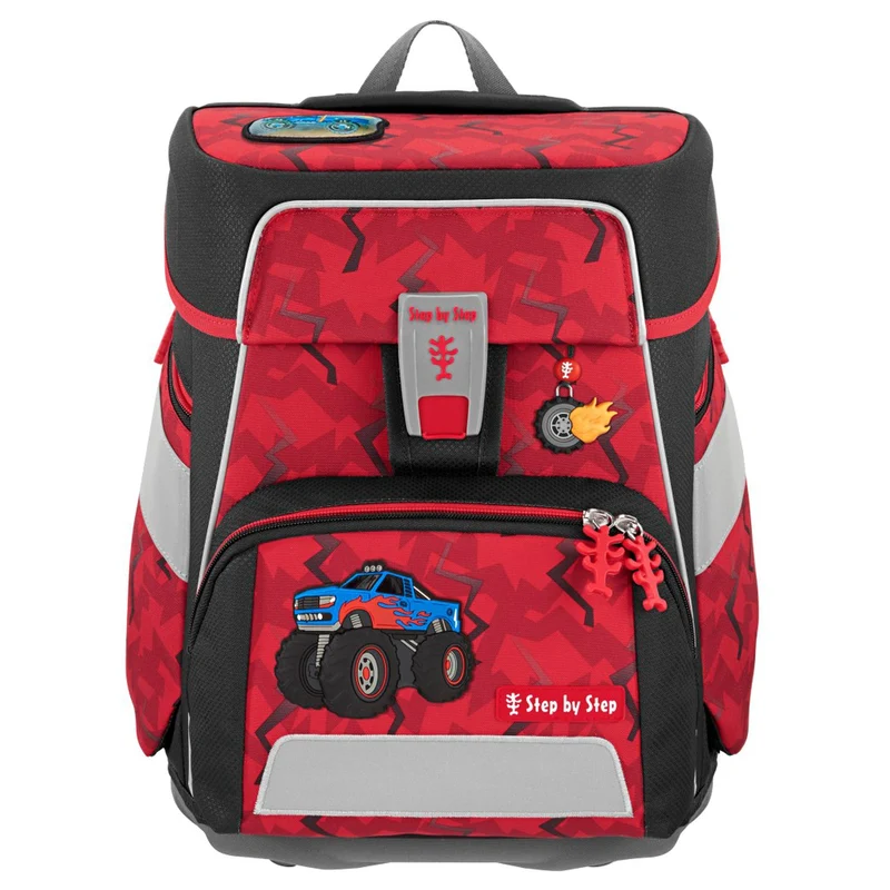 Step by Step Space - Set de mochila escolar 5 piezas (Monster Truck Rocky)