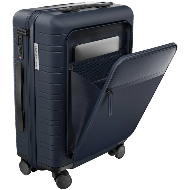 Horizn Studios M5 Essential - Maleta de cabina de 4 ruedas con bolsillo frontal S 55 cm (azul noche)