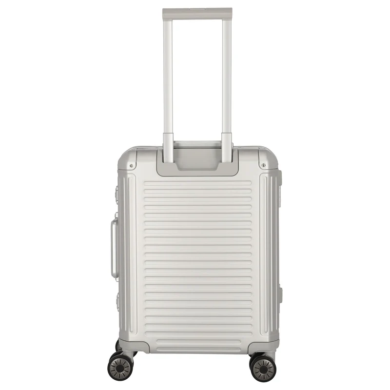 Travelite Next - Trolley de cabina con 4 ruedas y bolsillo delantero S 55 cm (silber)