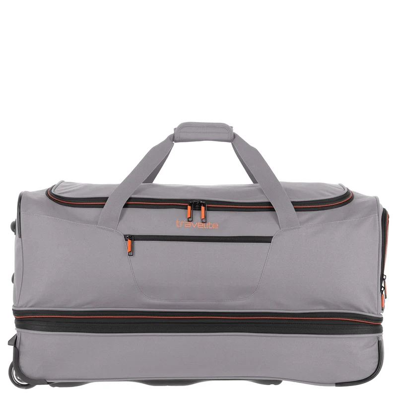 Travelite Basics - Bolsa de viaje con ruedas 98/119L 70 cm expandible (grau/orange)