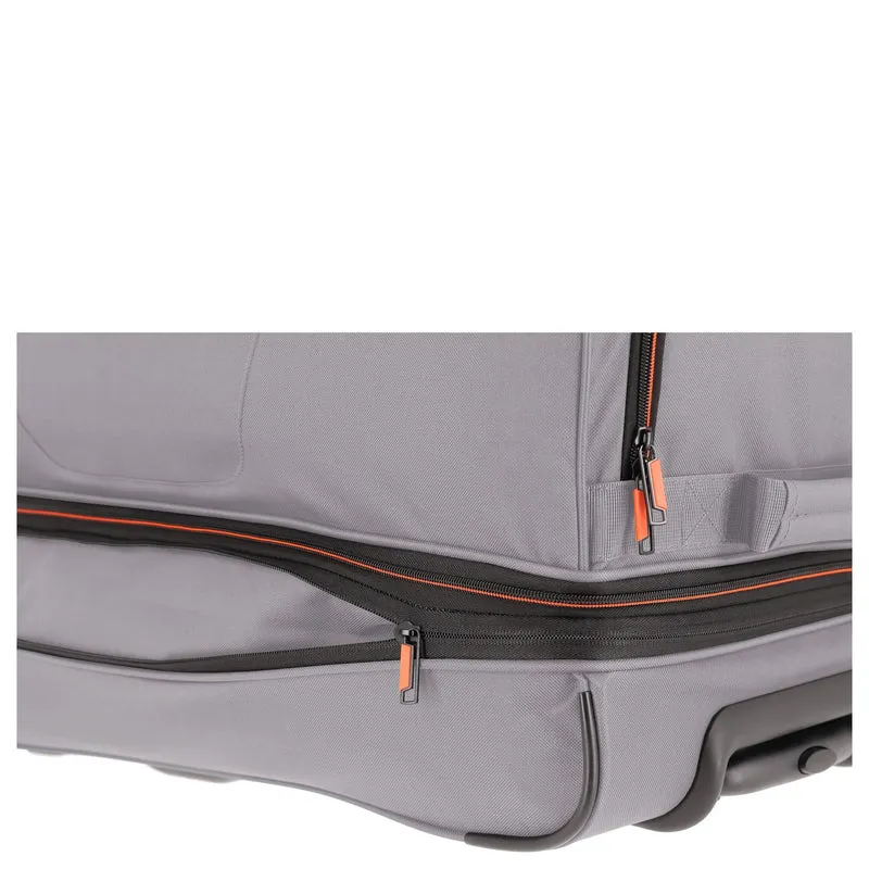 Travelite Basics - Bolsa de viaje con ruedas 98/119L 70 cm expandible (grau/orange)