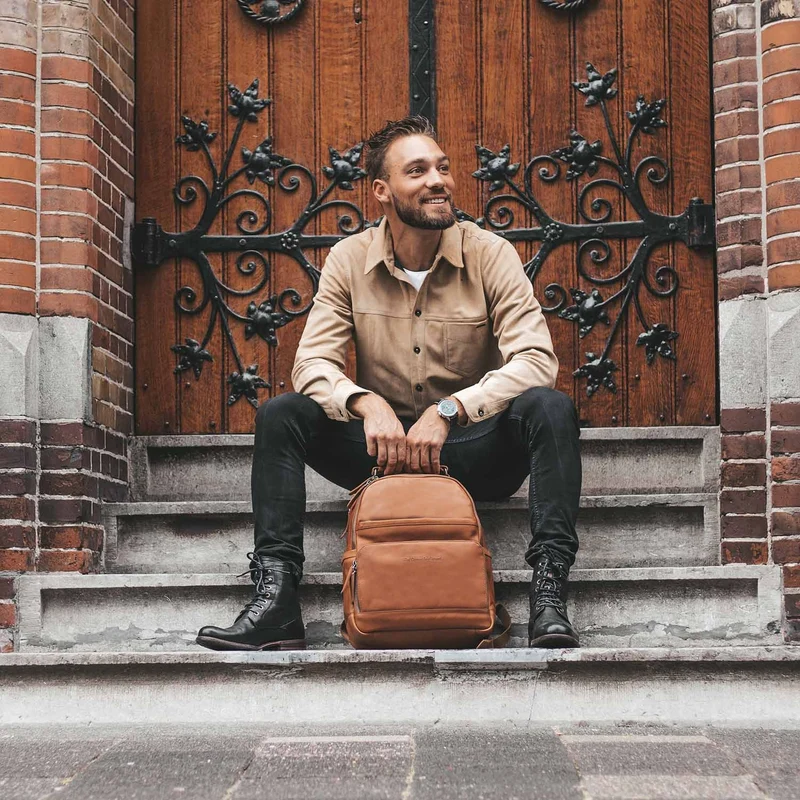 The Chesterfield Brand Austin - Mochila 14" 39 cm (cognac)