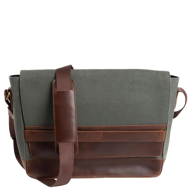 Buckle & Seam Times Canvas- Bolso mensajero 15.7" 36 cm (grün)