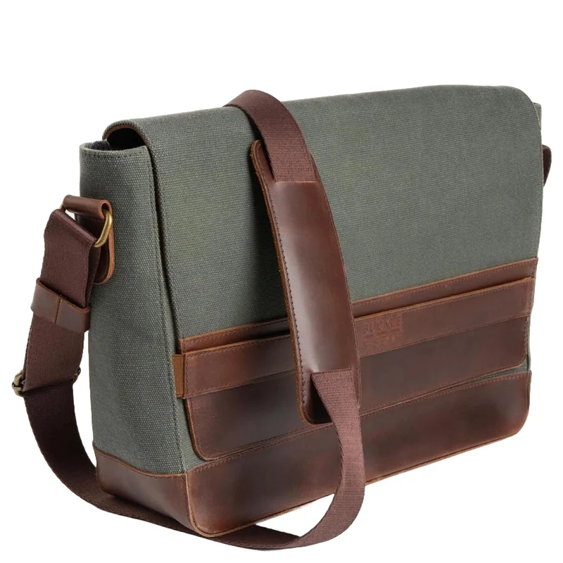 Buckle & Seam Times Canvas- Bolso mensajero 15.7" 36 cm (grün)