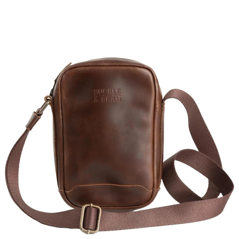 Buckle & Seam Runner - Bolso bandolera 15 cm (brown-dots)