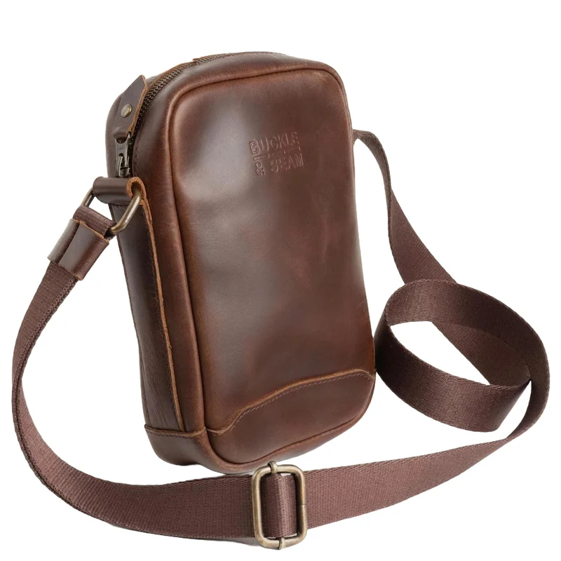 Buckle & Seam Runner - Bolso bandolera 15 cm (brown-dots)