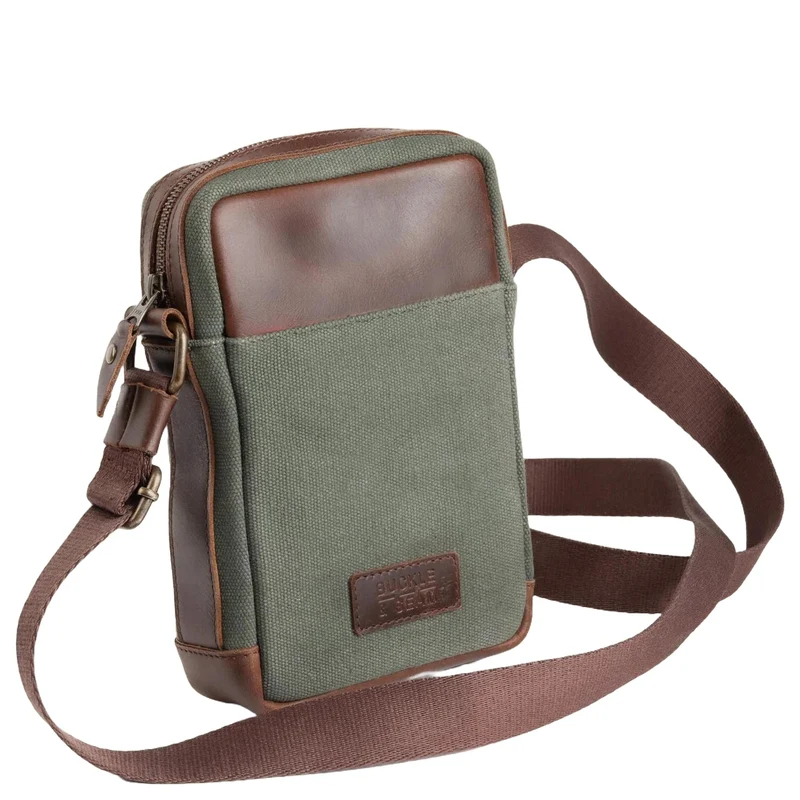 Buckle & Seam Runner Canvas - Bolso bandolera 15 cm (grün)