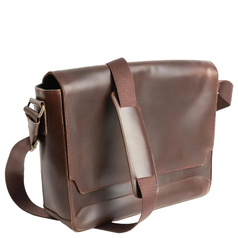 Buckle & Seam Times - Bolsa mensajero 15.7" 36 cm (braun-getupft)