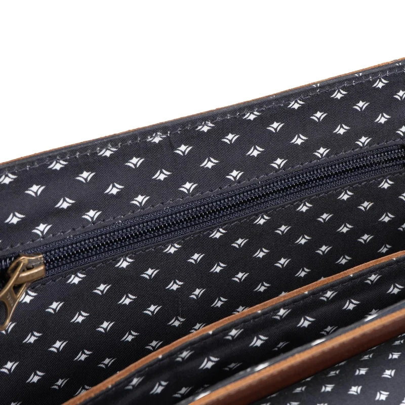 Buckle & Seam Times - Bolsa mensajero 15.7" 36 cm (braun-getupft)