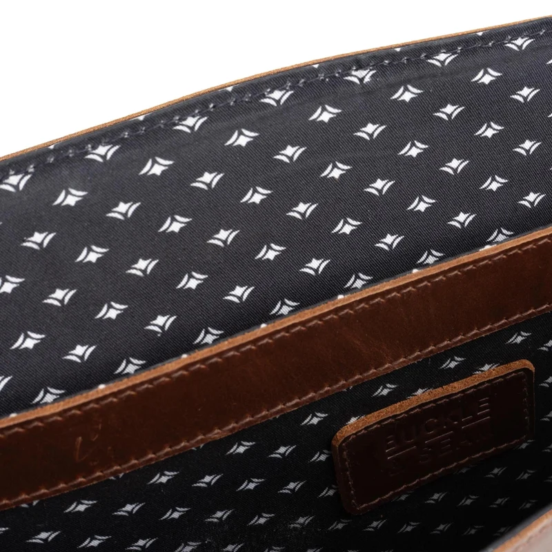Buckle & Seam Times - Bolsa mensajero 15.7" 36 cm (braun-getupft)