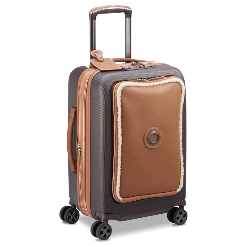 Delsey Paris Chatelet Air 2.0 - Trolley de cabina de 4 ruedas 55 cm expandible 14" USB (braun)