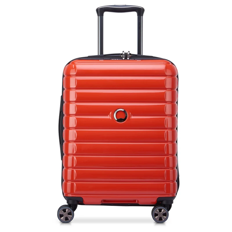 Delsey Paris Shadow 5.0 - Trolley de cabina slim line con 4 ruedas y USB 55 cm (rot)