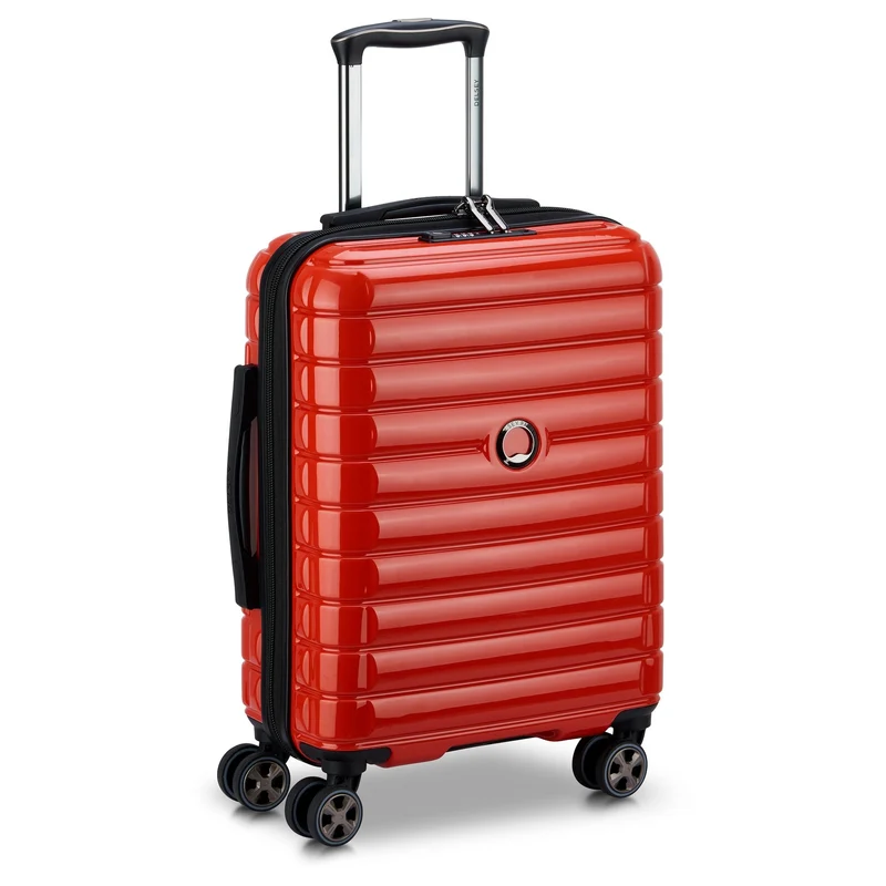Delsey Paris Shadow 5.0 - Trolley de cabina slim line con 4 ruedas y USB 55 cm (rot)