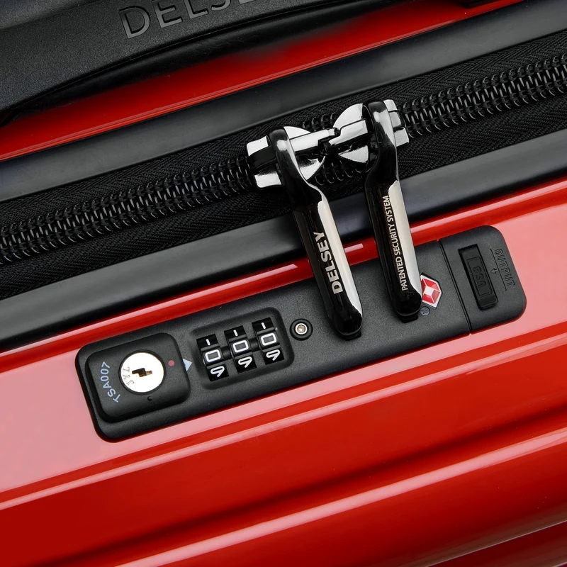 Delsey Paris Shadow 5.0 - Trolley de cabina slim line con 4 ruedas y USB 55 cm (rot)