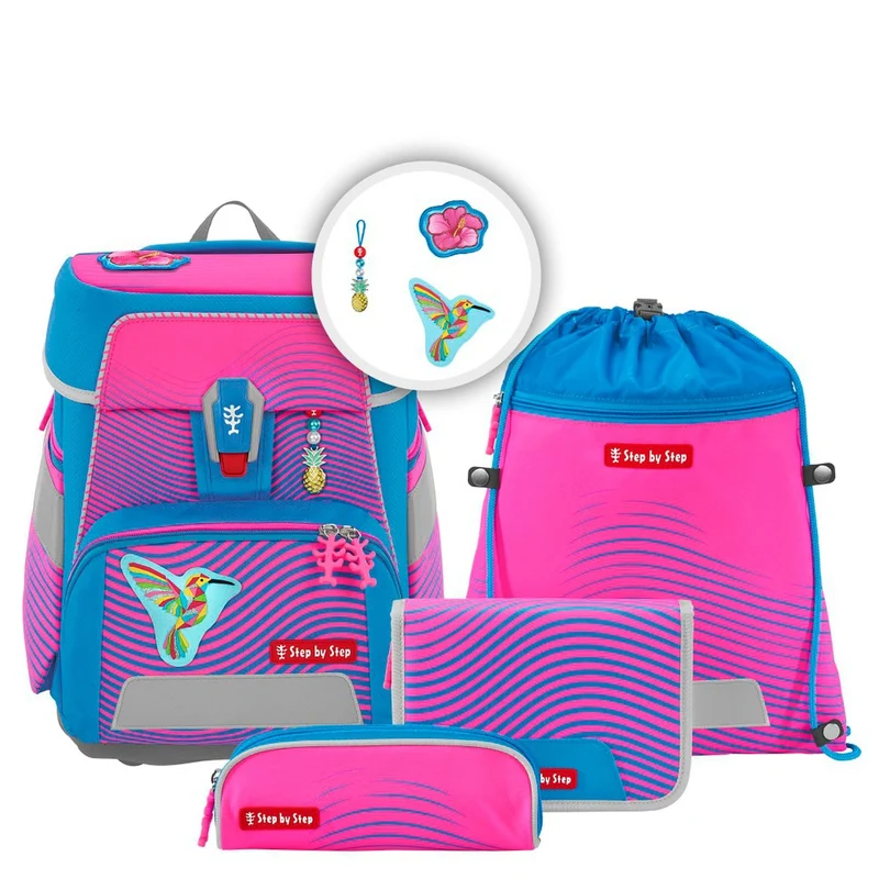 Step by Step Space NEON Set de mochila escolar 5 tlg. (Kolibri Kaja)