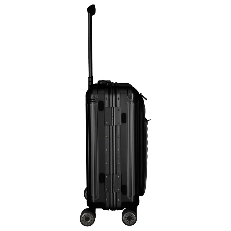 Travelite Next - Trolley de cabina con 4 ruedas y bolsillo delantero S 55 cm (black)