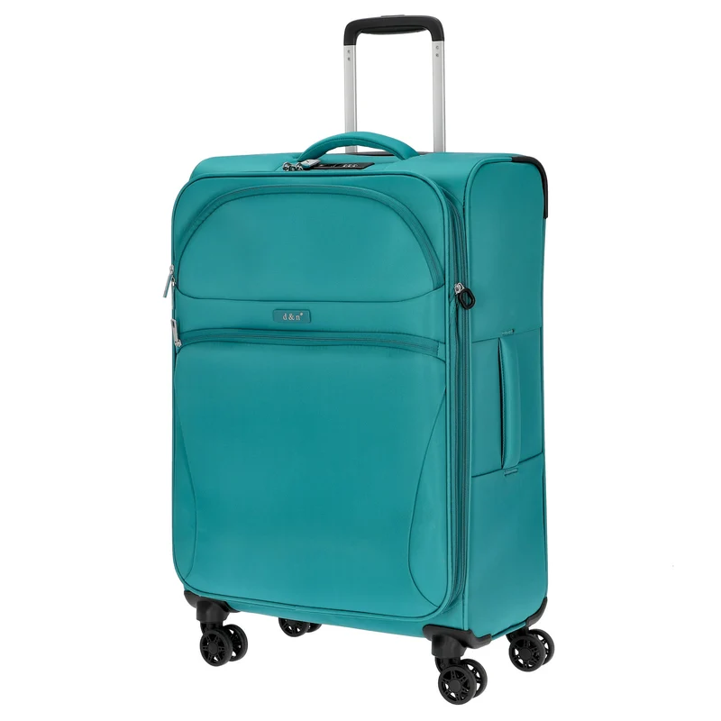 D&N Travel Line 9104 - Maleta de 4 ruedas M 67 cm expandible (verde)