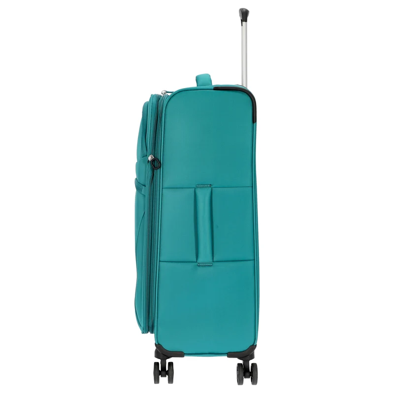 D&N Travel Line 9104 - Maleta de 4 ruedas M 67 cm expandible (verde)