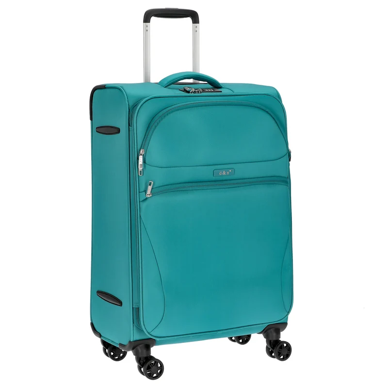 D&N Travel Line 9104 - Maleta de 4 ruedas M 67 cm expandible (verde)