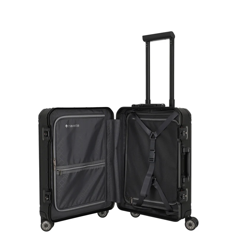 Travelite Next - Trolley de cabina con 4 ruedas S 55 cm (black)