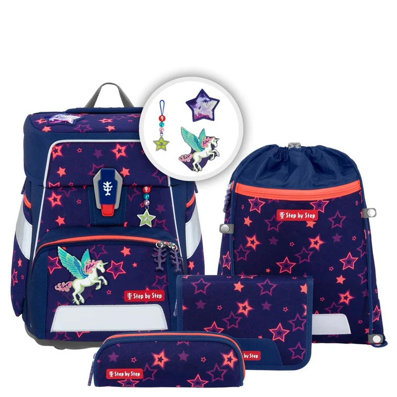 Step by Step Space Shine - Set de mochila escolar 5tlg. (Pegasus Night Nuala)