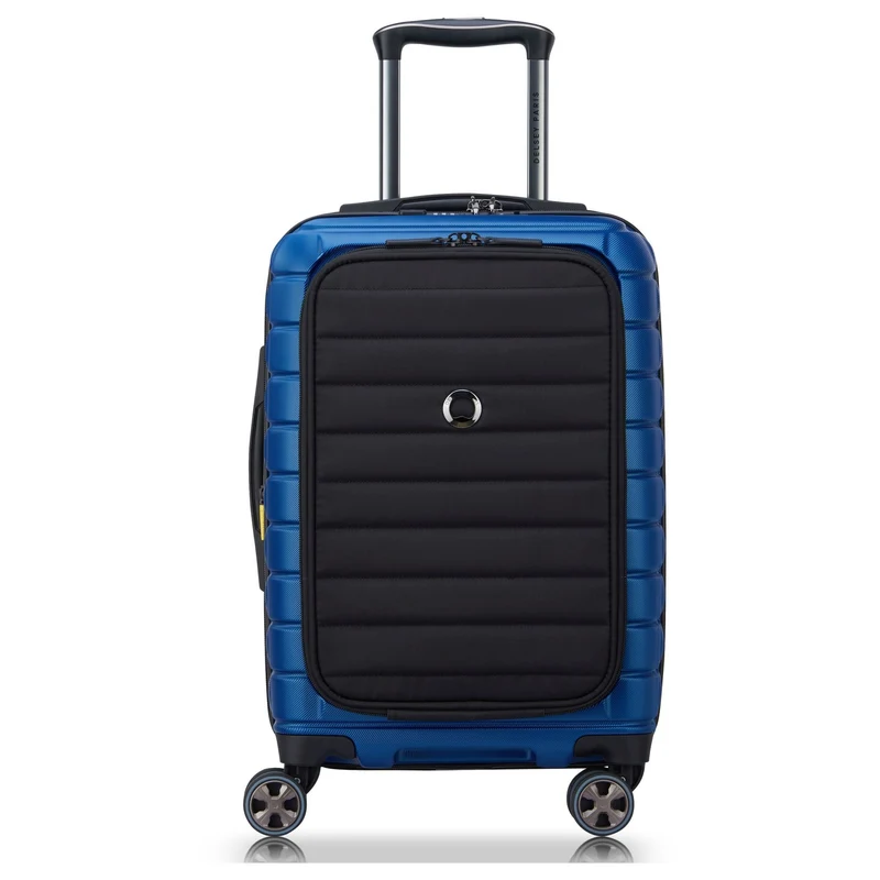 Delsey Paris Shadow 5.0 - Trolley de cabina con 4 ruedas y bolsillo delantero S 55 cm expandible USB (blau)