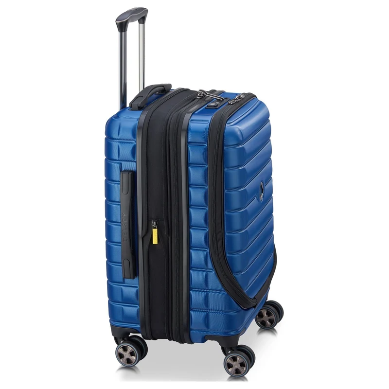 Delsey Paris Shadow 5.0 - Trolley de cabina con 4 ruedas y bolsillo delantero S 55 cm expandible USB (blau)
