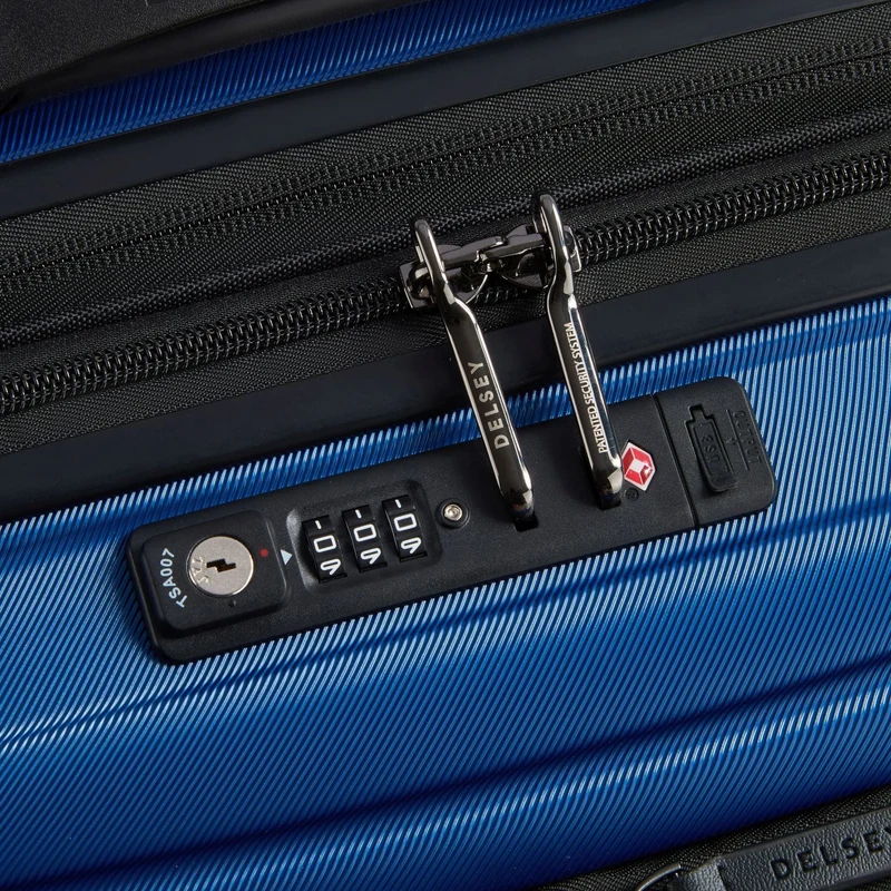 Delsey Paris Shadow 5.0 - Trolley de cabina con 4 ruedas y bolsillo delantero S 55 cm expandible USB (blau)