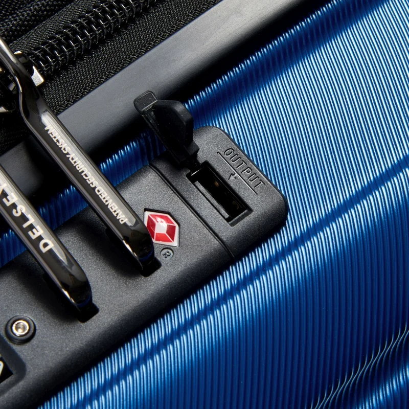 Delsey Paris Shadow 5.0 - Trolley de cabina con 4 ruedas y bolsillo delantero S 55 cm expandible USB (blau)