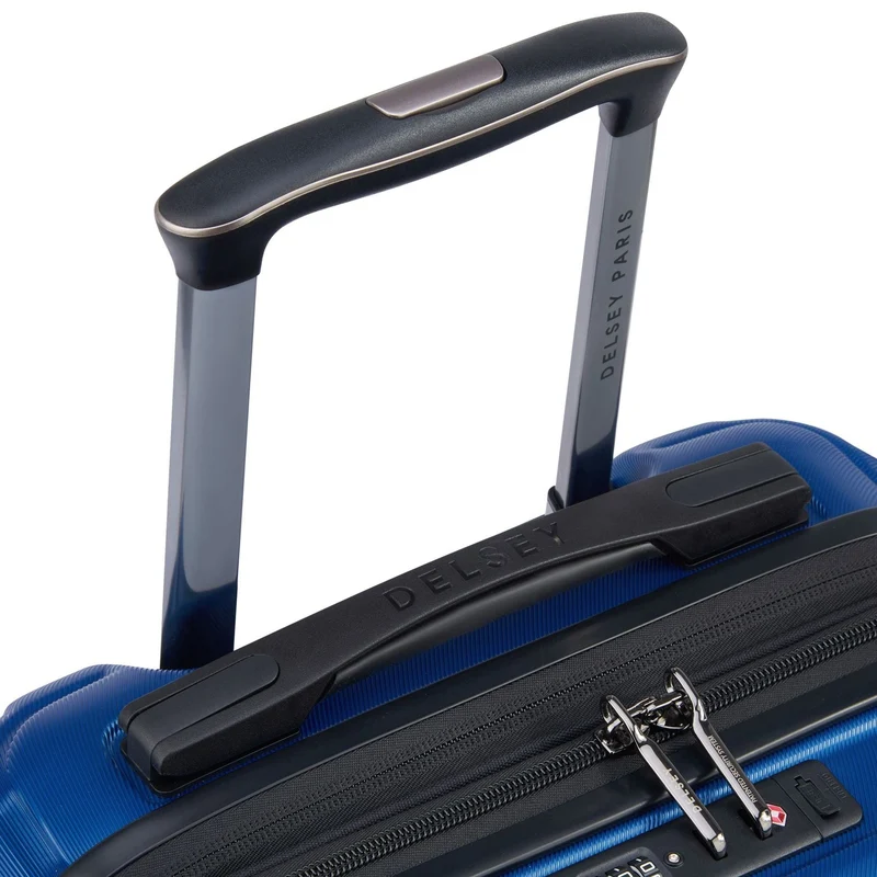Delsey Paris Shadow 5.0 - Trolley de cabina con 4 ruedas y bolsillo delantero S 55 cm expandible USB (blau)