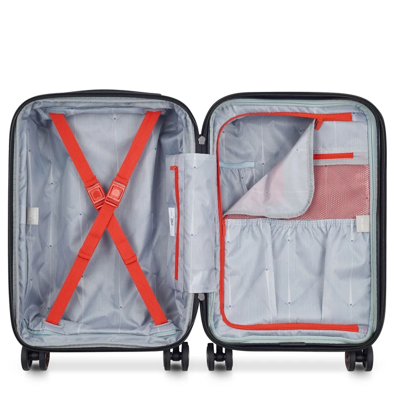 Delsey Paris Shadow 5.0 - Trolley de cabina con 4 ruedas USB 55 cm (intensives rot)