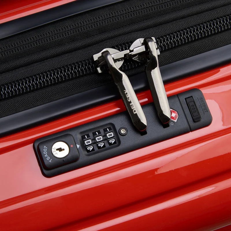 Delsey Paris Shadow 5.0 - Trolley de cabina con 4 ruedas USB 55 cm (intensives rot)